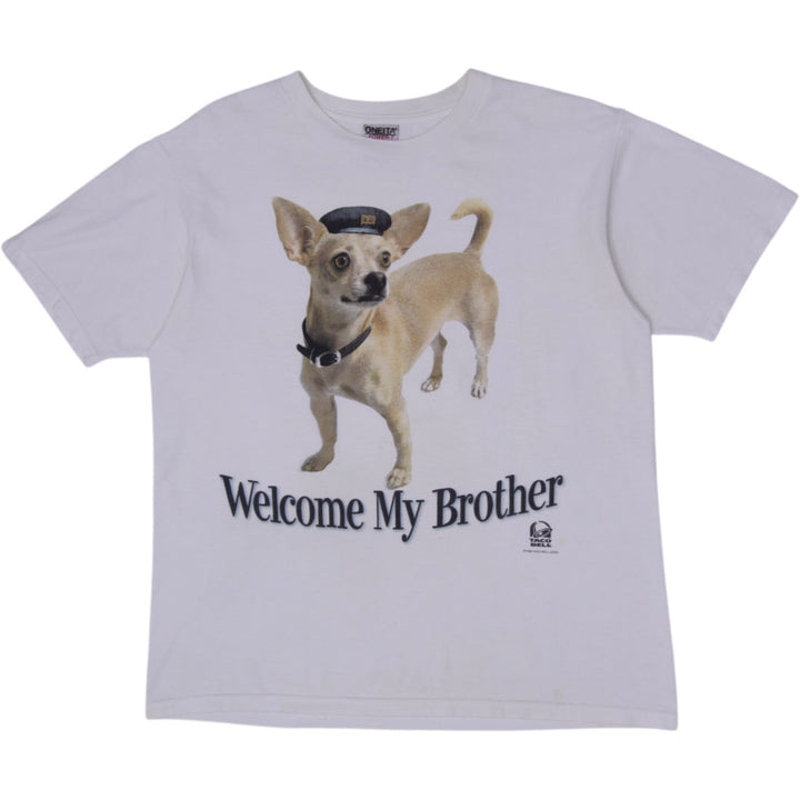 Vintage 1998 Taco Bell Dog Promo Graphic T-Shirt Size L