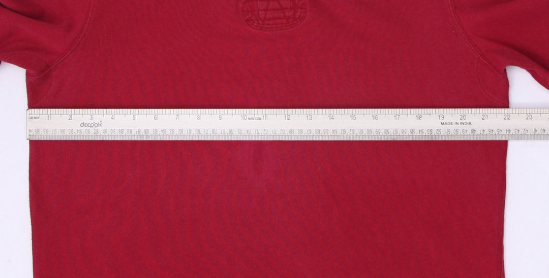 Vintage Mens Polo Ralph Lauren Rugby Shirt Red Embroidered Logo