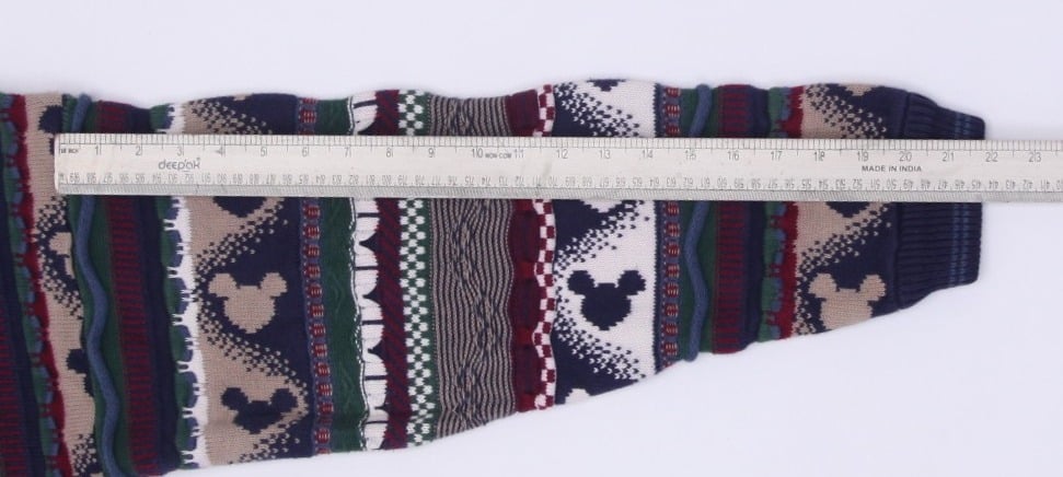 Vintage 90s Mickey Mouse Coogi Style Disney Sweater