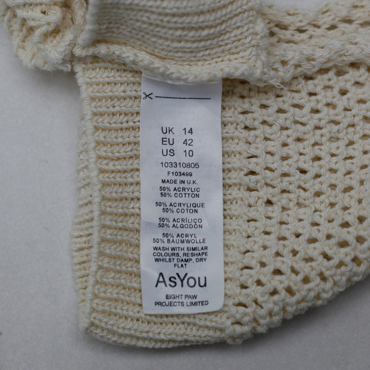 Y2K Ladies AsYou Knit Summer Crochet Crop Top Size 14 | Migration_Y2K Tops - Back View | Fashion Rerun