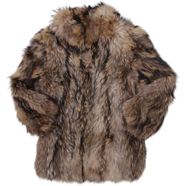 Mid-Century Vintage Heirloom Genuine Raccoon Fur Coat | Migration_Fur Antiques - Side View | Fashion Rerun