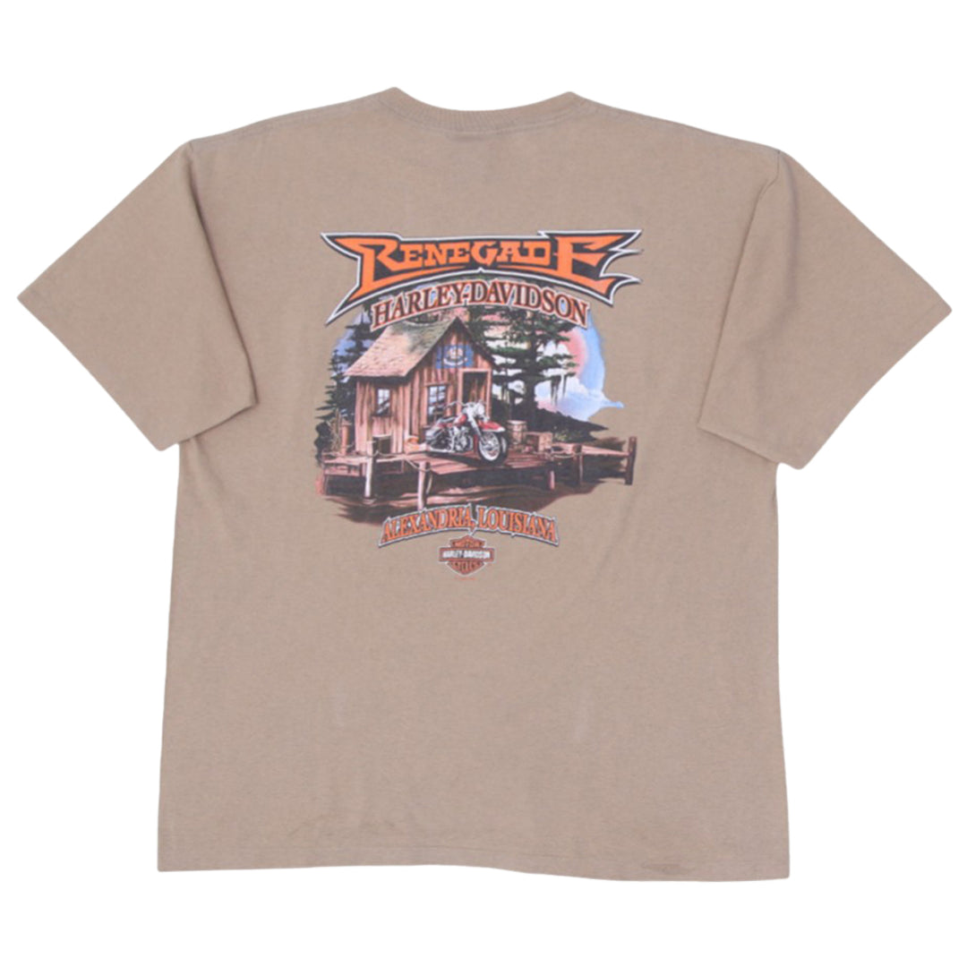 Mens Harley Davidson Logo Pocket Crewneck T-Shirt