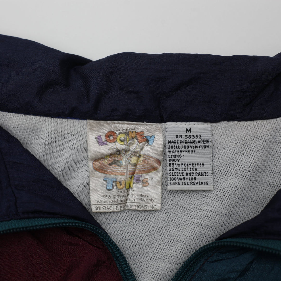 Vintage 1994 Looney Tunes Cartoon Graphic Windbreaker Jacket Size M