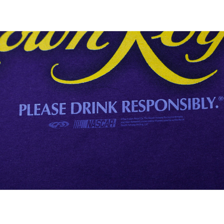 Vintage Crown Royal NASCAR Matt Kenseth Ford Fusion Racing T-Shirt Purple XL