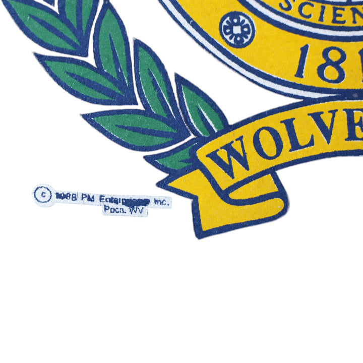 Vintage Mens University of Michigan Navy Sweatshirt Graphic NCAA | Migration_Sweatshirt - Detail View | Fashion Rerun