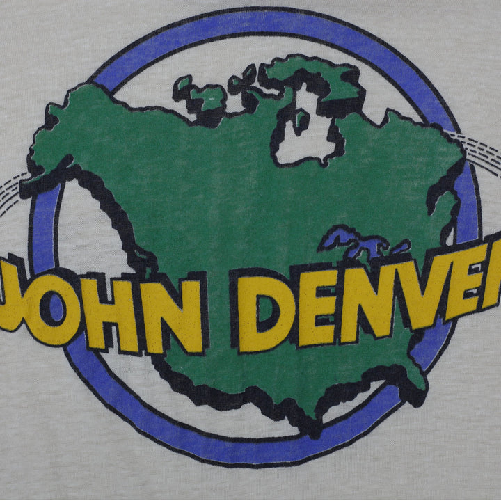 Vintage John Denver Graphic Music Tour T-Shirt Size L