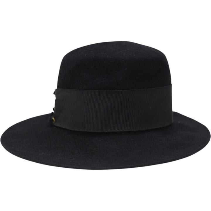 Wide Brim Ribbon Lace Hat | Migration_Hats ACCESSORIES Hats - Back View | Fashion Rerun