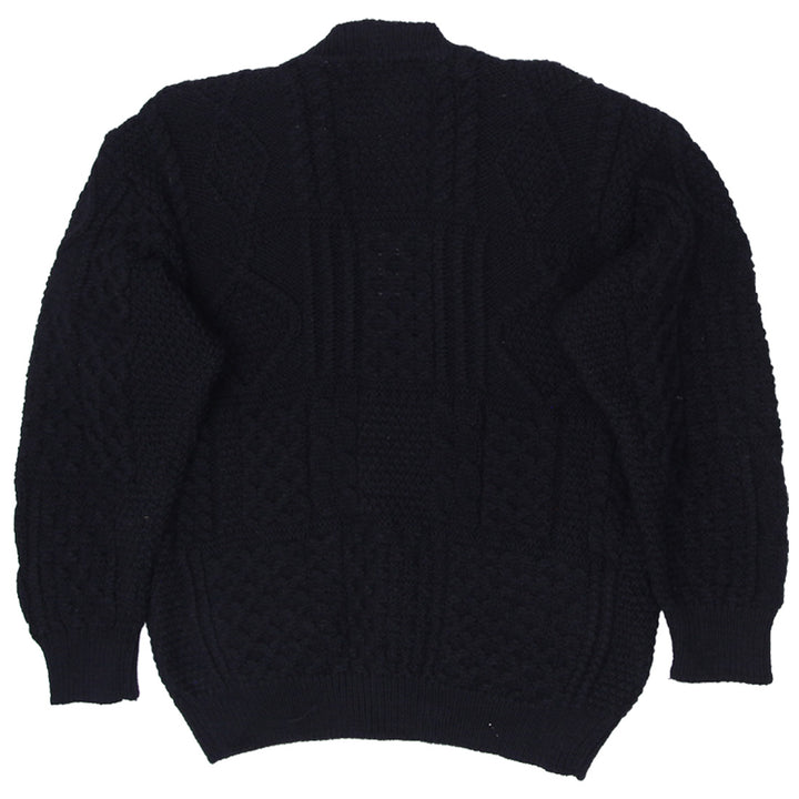 Vintage Country Club Ireland Knit Cardigan Sweater- Black, Size M - Fashion Rerun Vintage Migration_Sweaters