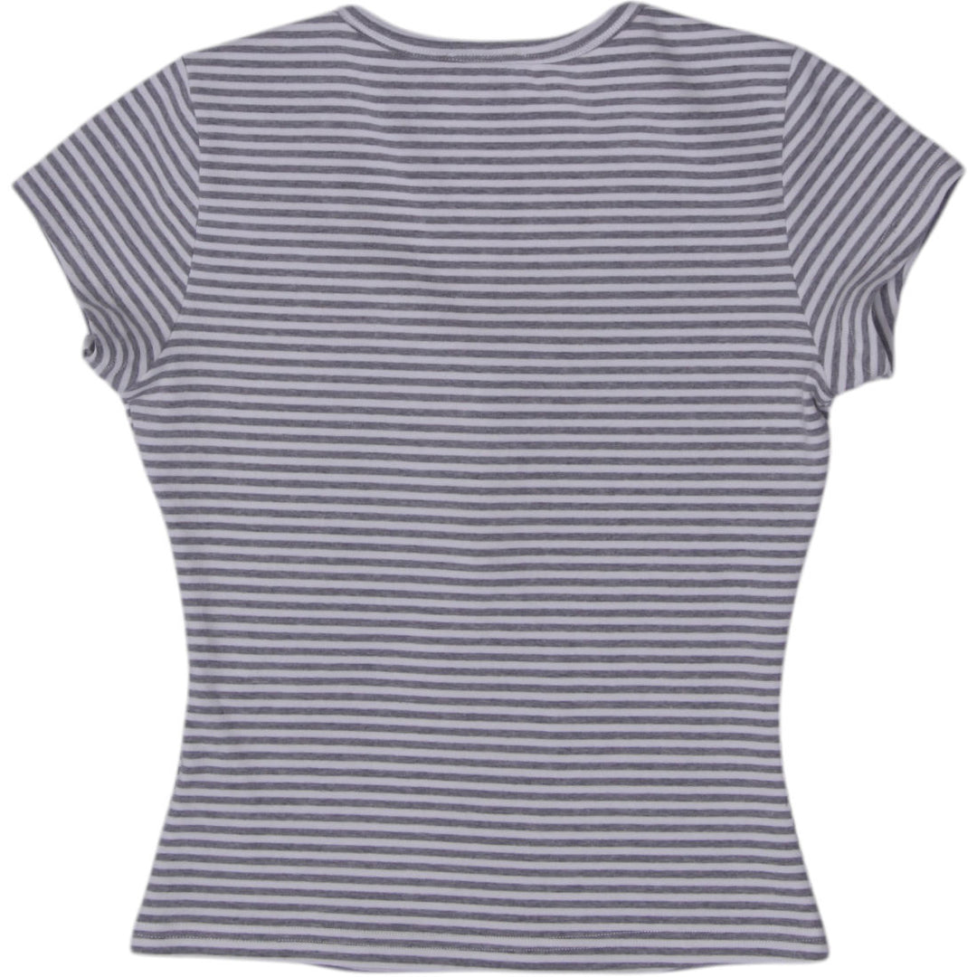 Y2K Ladies Edikted Striped Scoop-Neck Top Size S