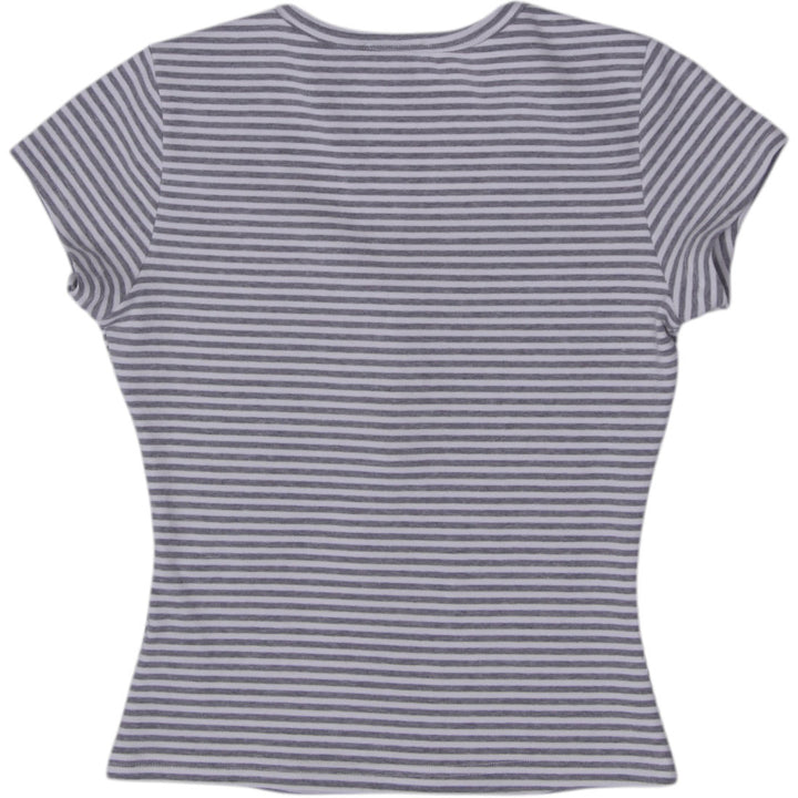 Y2K Ladies Edikted Striped Scoop-Neck Top Size S
