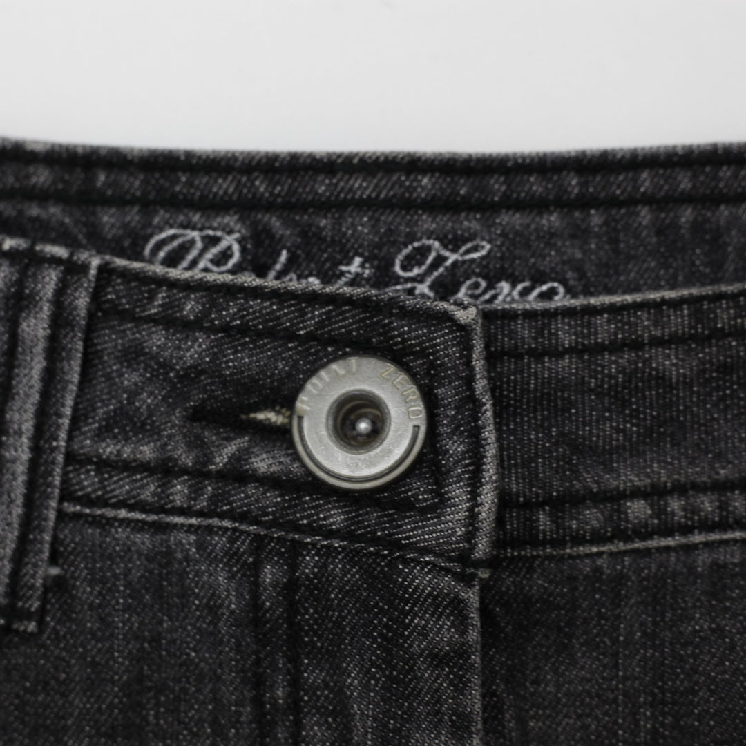 Y2K Ladies Point Zero Structured A-Line Denim Midi Skirt