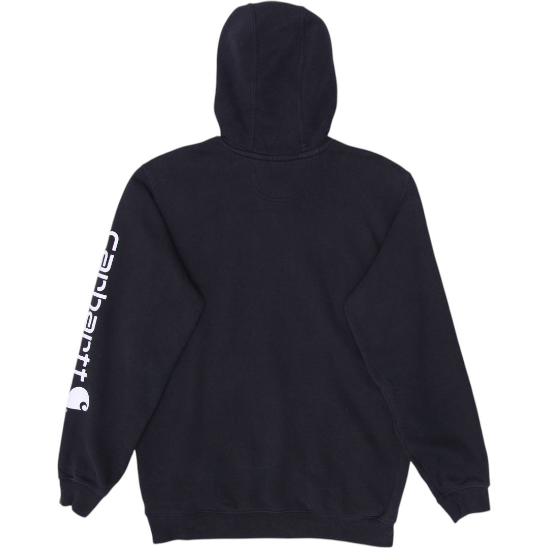 Mens Carhartt Loose Fit Graphic Black Hoodie Size M