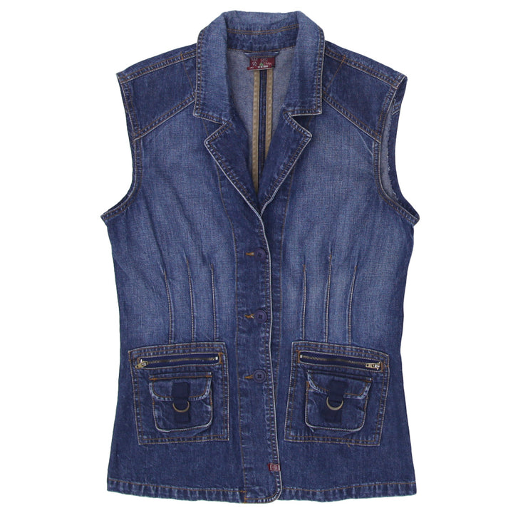 Y2K Hot Kiss Sleeveless Denim Jacket - Fashion Rerun Vintage Migration_Jacket