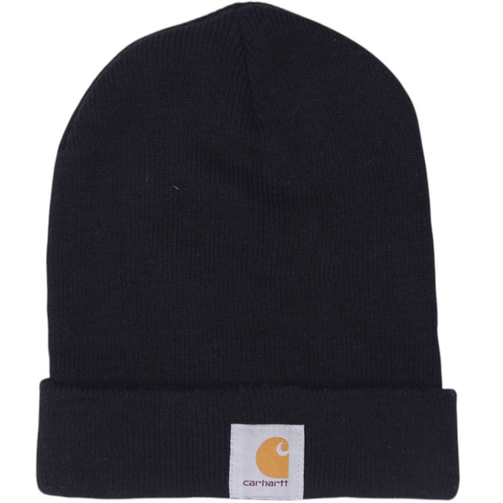 Mens Black Carhartt Knitted Beanie