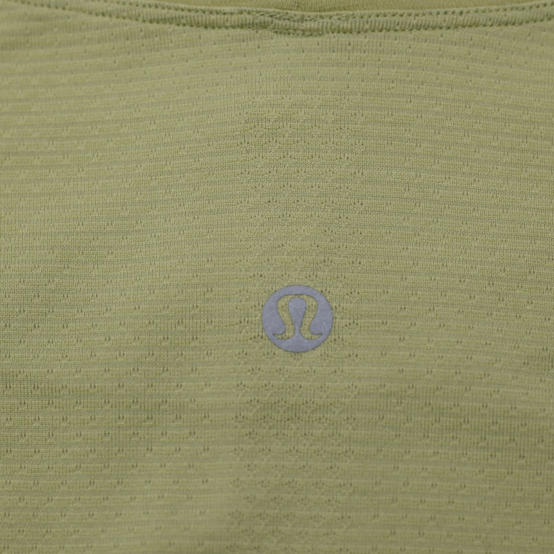 Ladies Lululemon Swiftly Tech Long Sleeve Green Olive Activewear Running 14