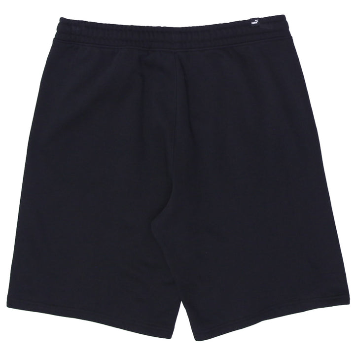 Mens Puma Logo Black Sweat Shorts