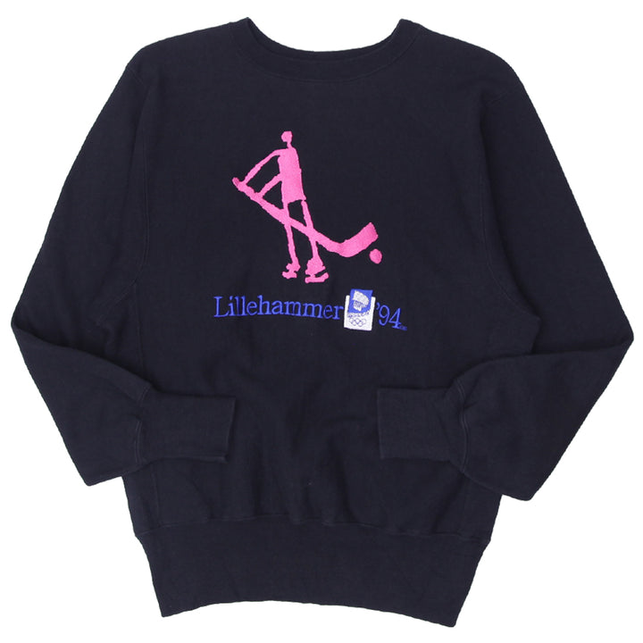 Vintage Champion Reverse Weave Sweatshirt , Lillehammer 1994 Oylmpics Size Medium Made in USA - Fashion Rerun Vintage Migration_Sweaters