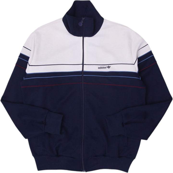 Vintage Embroidered Adidas Logo Track Jacket Navy Blue Full Zip Logo XL | Migration_Jackets | Fashion Rerun