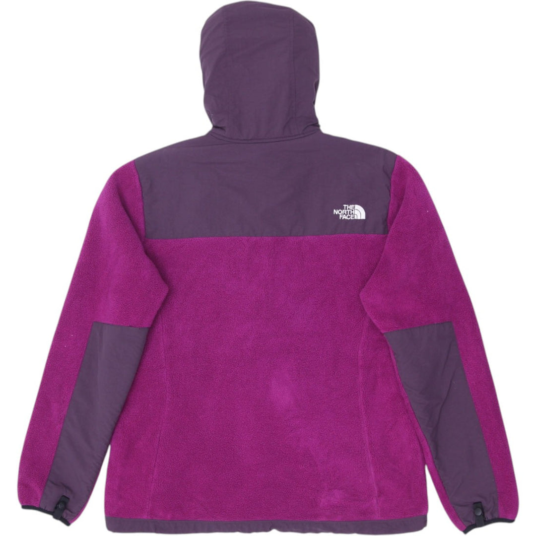 Ladies The North Face Polartec Fleece Jacket Hooded Purple Size L