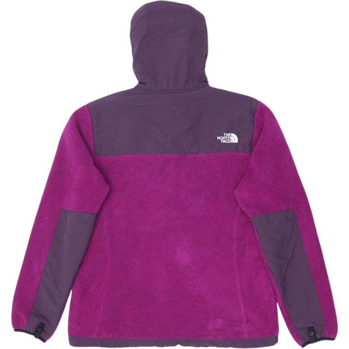 Ladies The North Face Polartec Fleece Jacket Hooded Purple Size L
