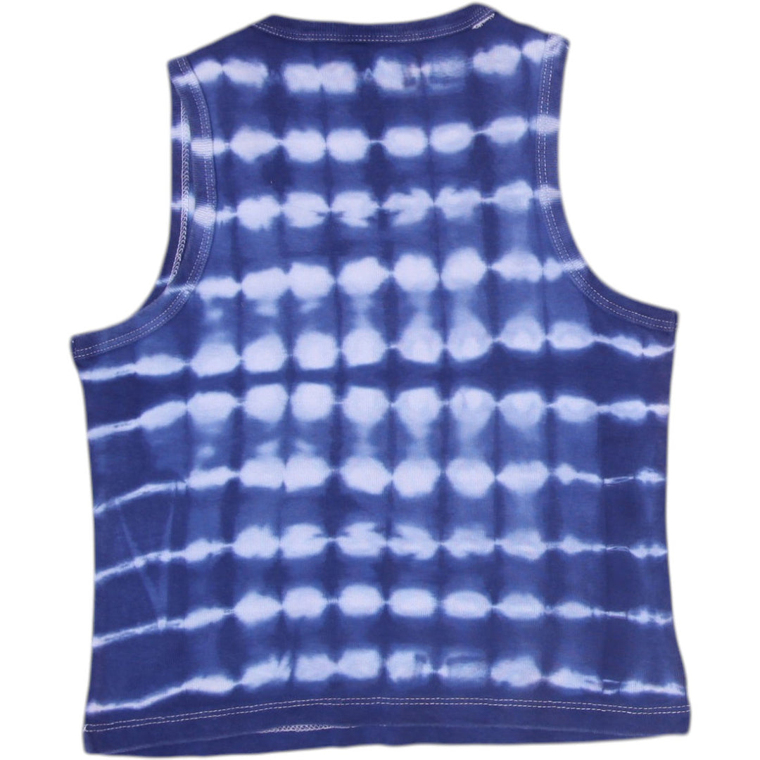 Ladies Hard Rock Cafe Tank Top Navy Tie Dye Graphic Sleeveless Size S