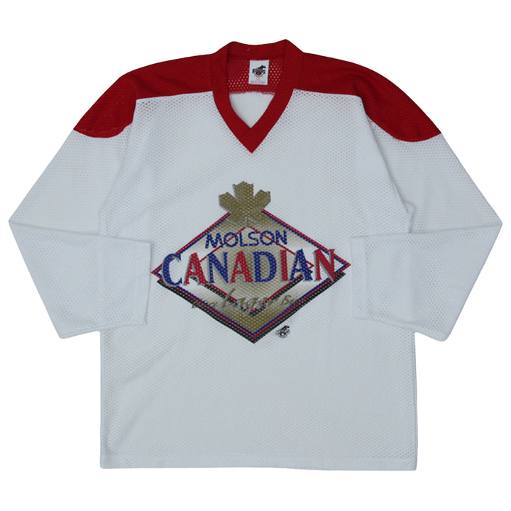 Vintage Molson Canadian Hockey Jersey by Ravens Athletic Mesh Size Large - Fashion Rerun Vintage Migration_Jersey