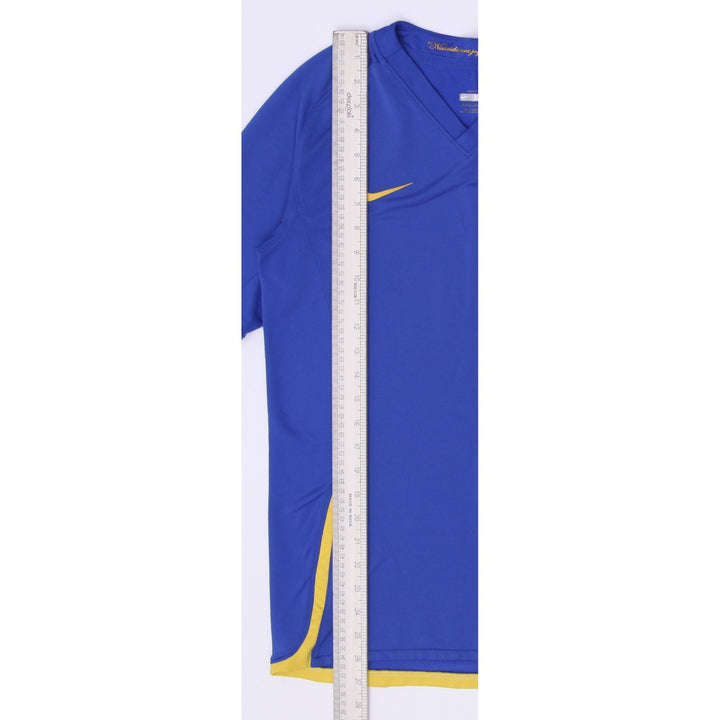 Youth Boys Nike Brazil 2008-10 Away Football Jersey Blue Size XL World Cup
