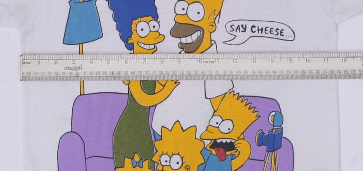 Vintage 1990 The Simpsons Family Portrait T-Shirt Single Stitch Made In USA M | Migration_T-Shirts - View 10 | Fashion Rerun