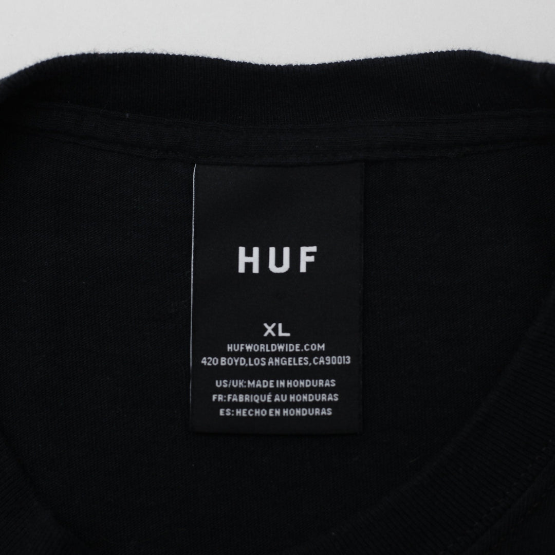 Mens HUF Worldwide Lightning Graphic Print Long Sleeve T-Shirt Size XL