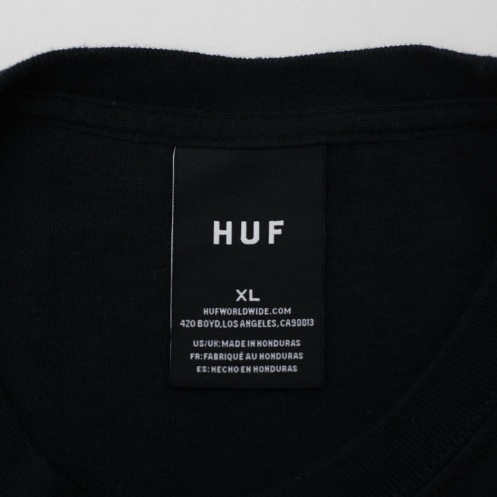 Mens HUF Worldwide Lightning Graphic Print Long Sleeve T-Shirt Size XL