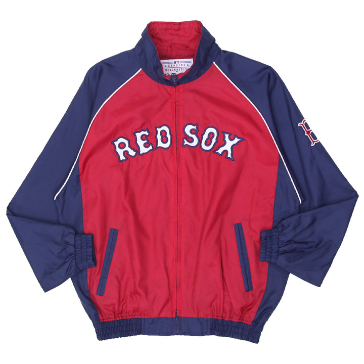 Vintage Majestic Boston Red Sox Full Zip Nylon Jacket Youth - Fashion Rerun Vintage Migration_Jacket