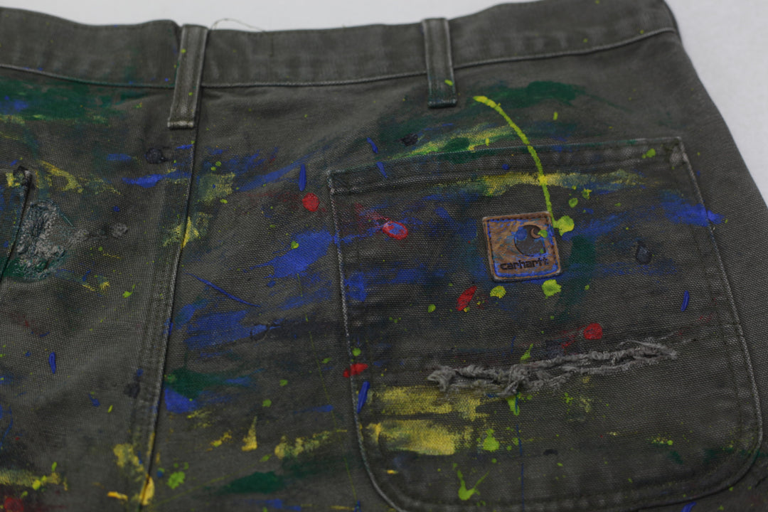 Rework Carhartt Paint Splatter Work  Mens Shorts - PR297
