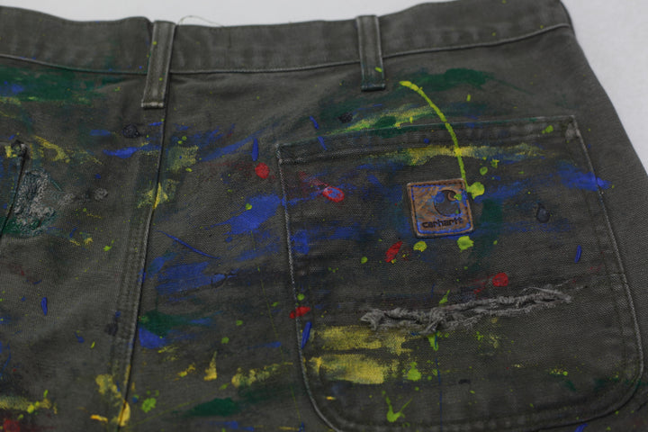Rework Carhartt Paint Splatter Work  Mens Shorts - PR297