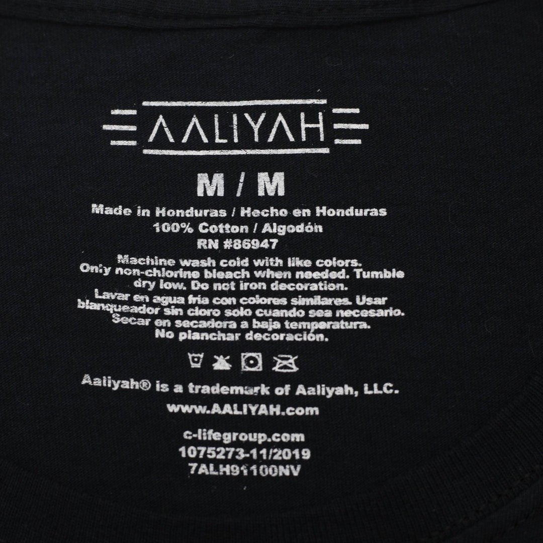 Mens Aaliyah "Tour Berlin 2001" Photo Graphic T-Shirt Black Size M