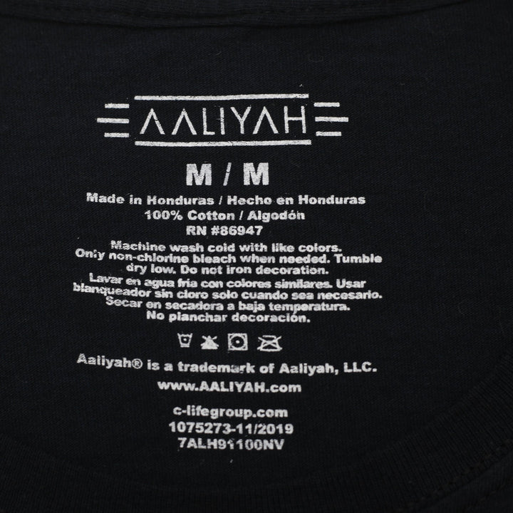 Mens Aaliyah "Tour Berlin 2001" Photo Graphic T-Shirt Black Size M