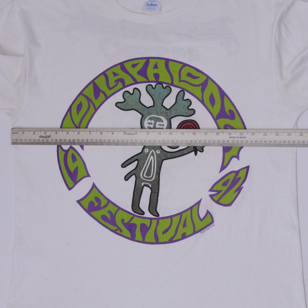 Vintage 1992 Lollapalooza Festival Tour T-Shirt Giant License Tultex Tag 2XL Single Stitch