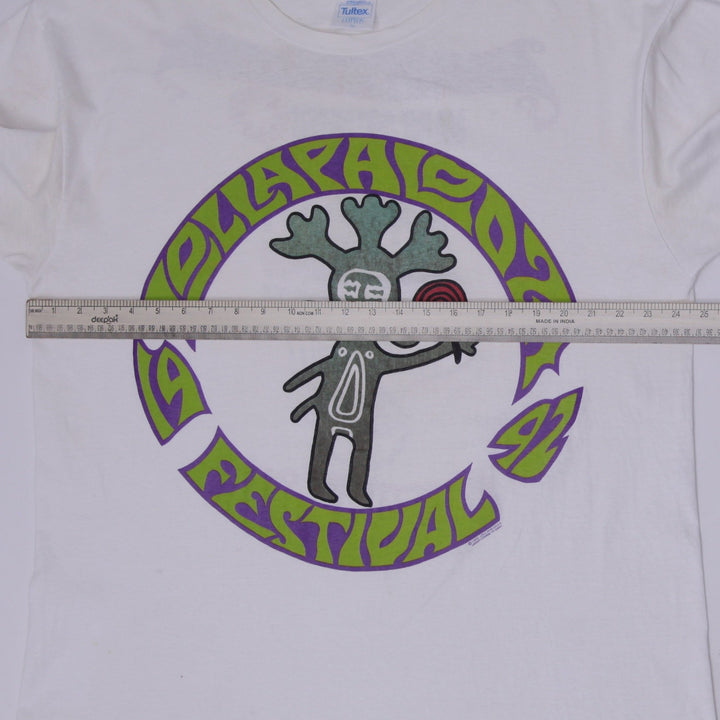 Vintage 1992 Lollapalooza Festival Tour T-Shirt Giant License Tultex Tag 2XL Single Stitch