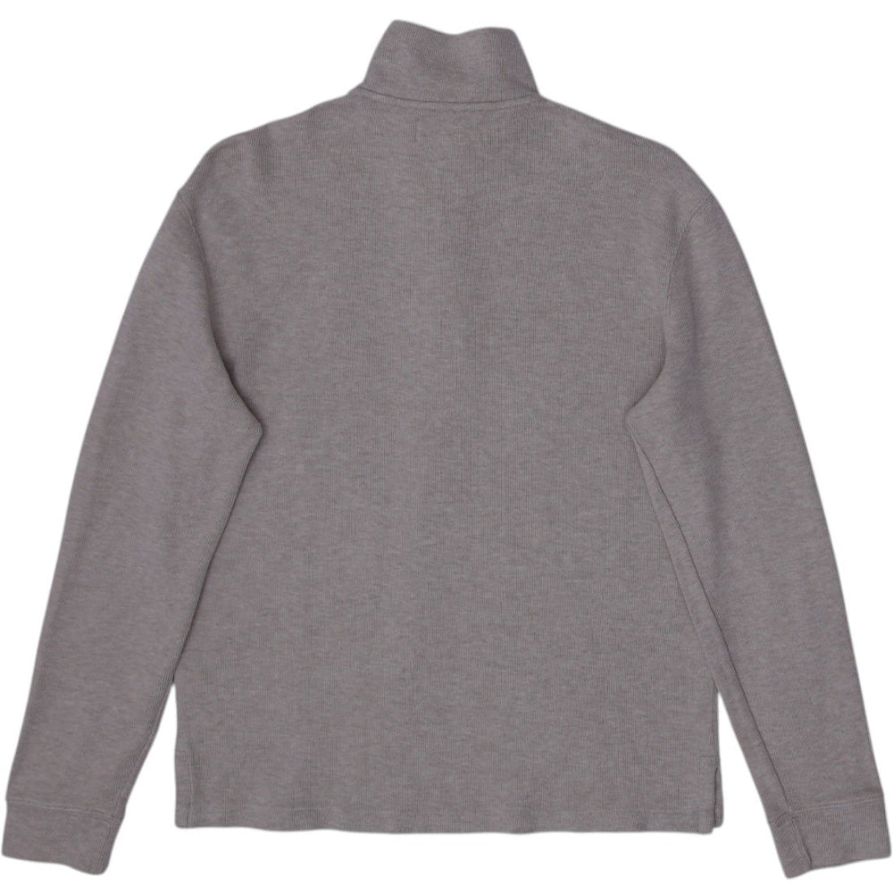 Vintage Mens Polo Ralph Lauren Pullover Gray 1/4 Zip Cotton Sweatshirt Size S | Migration_Jumper & Knitwear - | Fashion Rerun