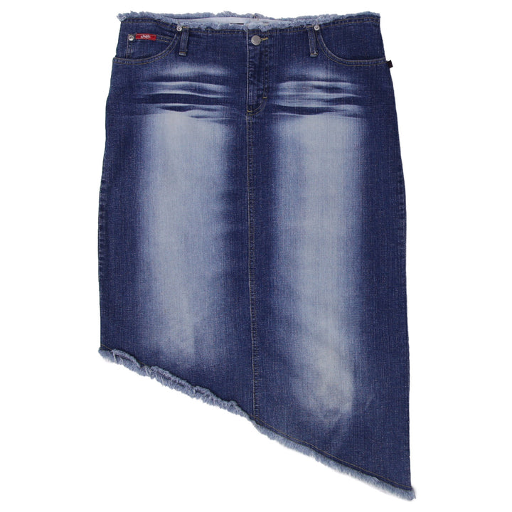 Y2K Ladies Jalate Acid Washed Denim Midi Skirt - Fashion Rerun Vintage Migration_Skirt
