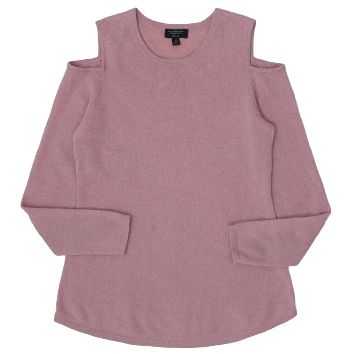 Ladies Charter Club Luxury 100% Cashmere Cold Shoulder Sweater