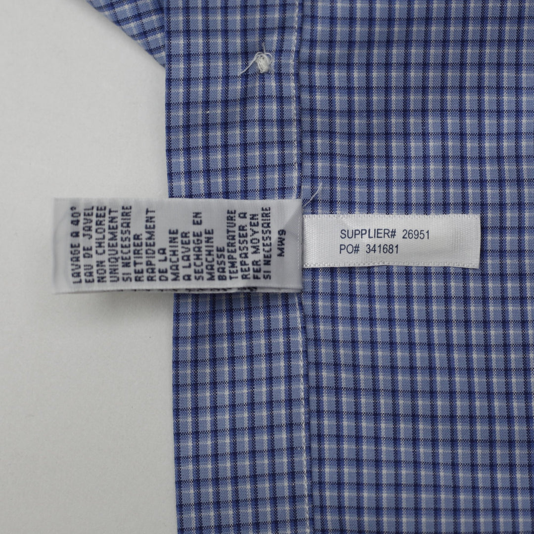Mens Ralph Lauren Classic Fit Blue Check Long Sleeve Button-Down Shirt Size S