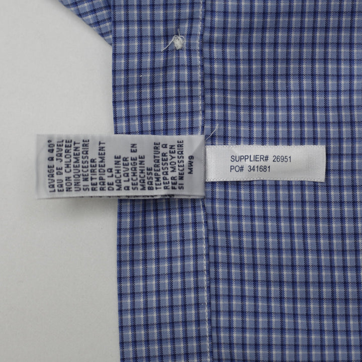 Mens Ralph Lauren Classic Fit Blue Check Long Sleeve Button-Down Shirt Size S