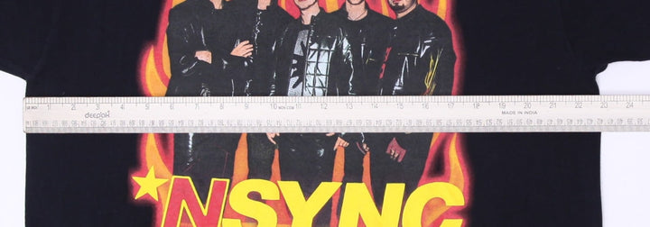 Mens NSYNC Portrait Flames Graphic Band T-Shirt Size XL