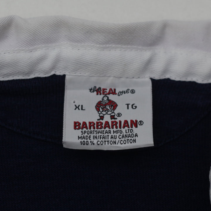 Vintage Barbarian  Rugby Shirt XL, Scotland Embroidered Navy Blue Size XL Made In Canada - Fashion Rerun Vintage Migration_T-Shirt