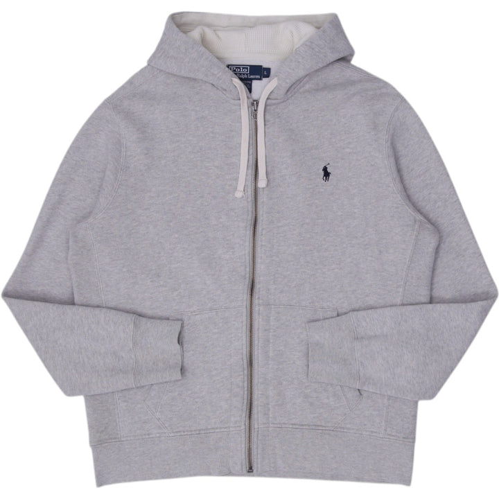 Mens Polo By Ralph Lauren Gray Full Zip Hoodie Size L