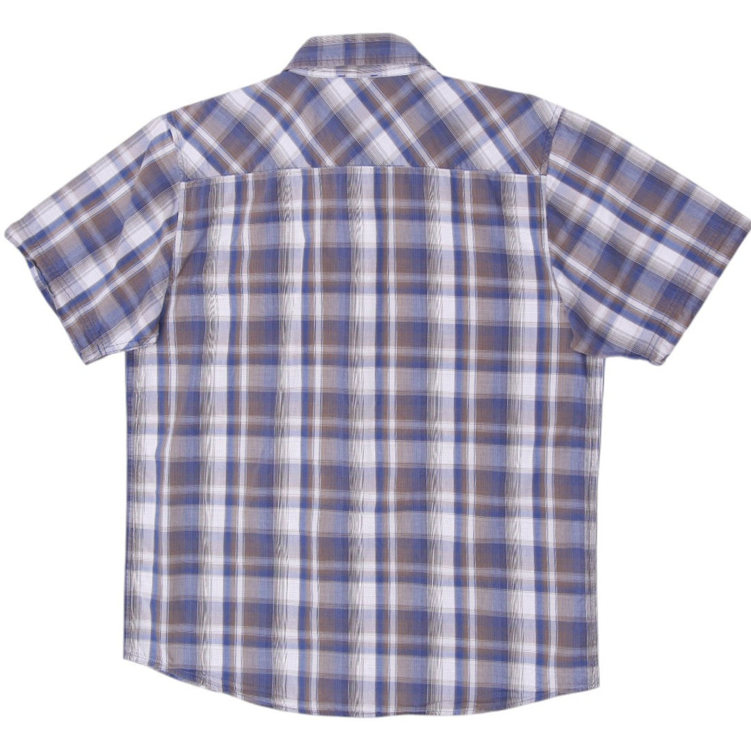 Mens The North Face Short Sleeve Plaid Pearl Snap Shirt Size M