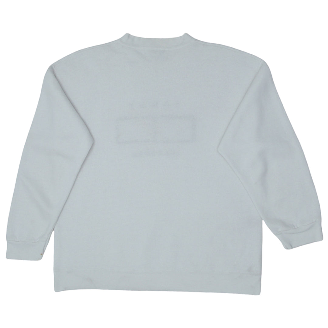 Vintage Tommy Hilfiger Embroidered Crewneck Sweatshirt Made in USA White - Fashion Rerun Vintage Migration_Sweaters