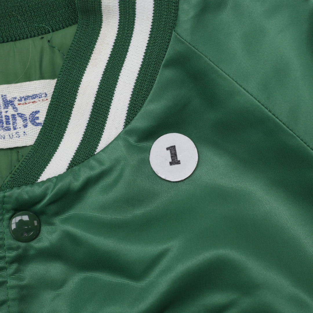 Vintage Chalk Line Boston Celtics Quilted Satin Jacket Made In USA XL | Migration_Jackets - Detail View | Fashion Rerun