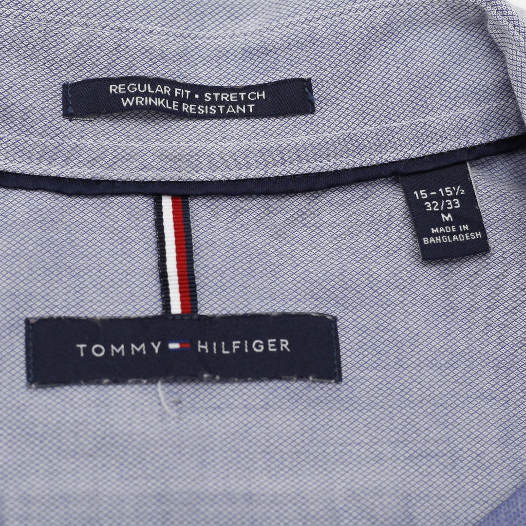 Mens Tommy Hilfiger Shirt Light Blue Wrinkle Resistant Casual