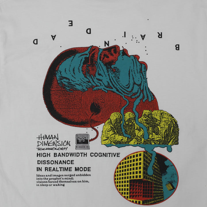 Mens Brain Dead High Bandwidth Cognitive Resonance Long Sleeve T-Shirt Size S